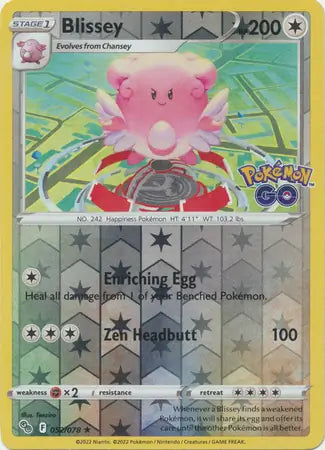Blissey 052/078 (Pokemon GO)  - Reverse Holofoil | Good Games Adelaide SA