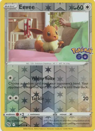 Eevee 054/078 (Pokemon GO)  - Reverse Holofoil | Good Games Adelaide SA