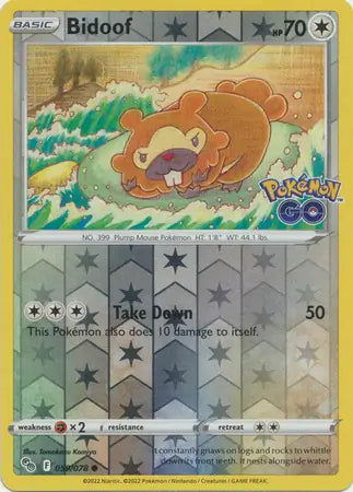 Bidoof 059/078 (Pokemon GO)  - Reverse Holofoil | Good Games Adelaide SA