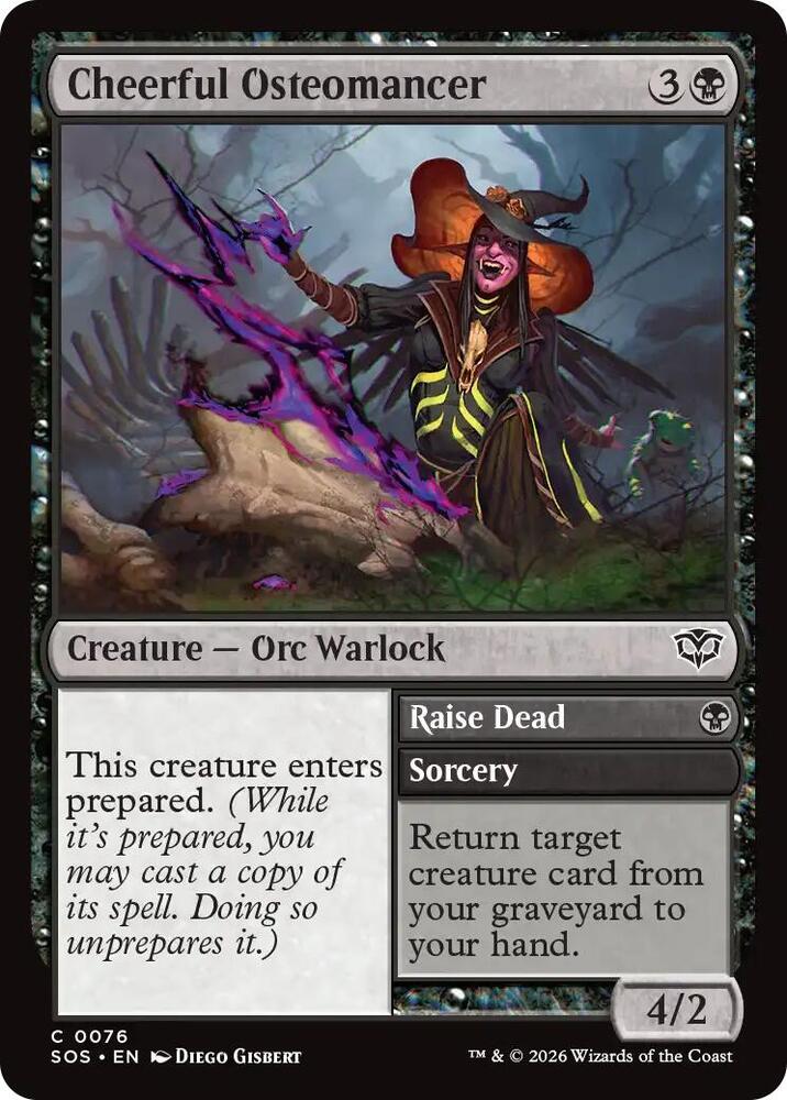 Cheerful Osteomancer // Raise Dead 76 (Secrets of Strixhaven)  - Foil | Good Games Adelaide SA