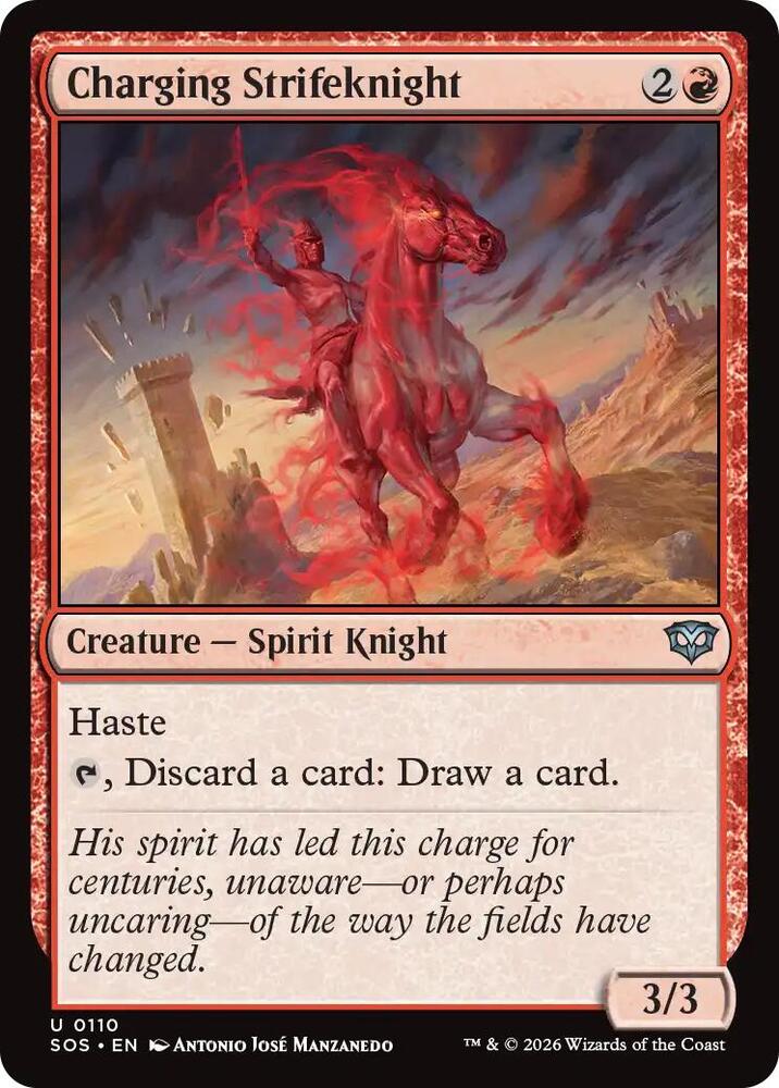 Charging Strifeknight 110 (Secrets of Strixhaven)  - Foil | Good Games Adelaide SA