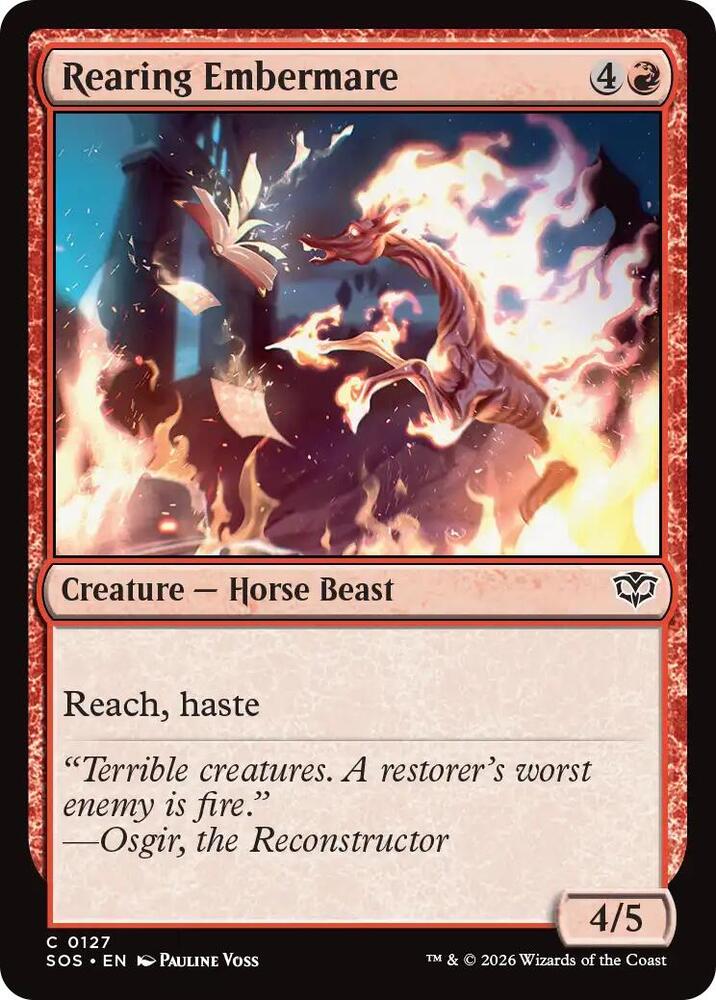 Rearing Embermare 127 (Secrets of Strixhaven)  - Foil | Good Games Adelaide SA