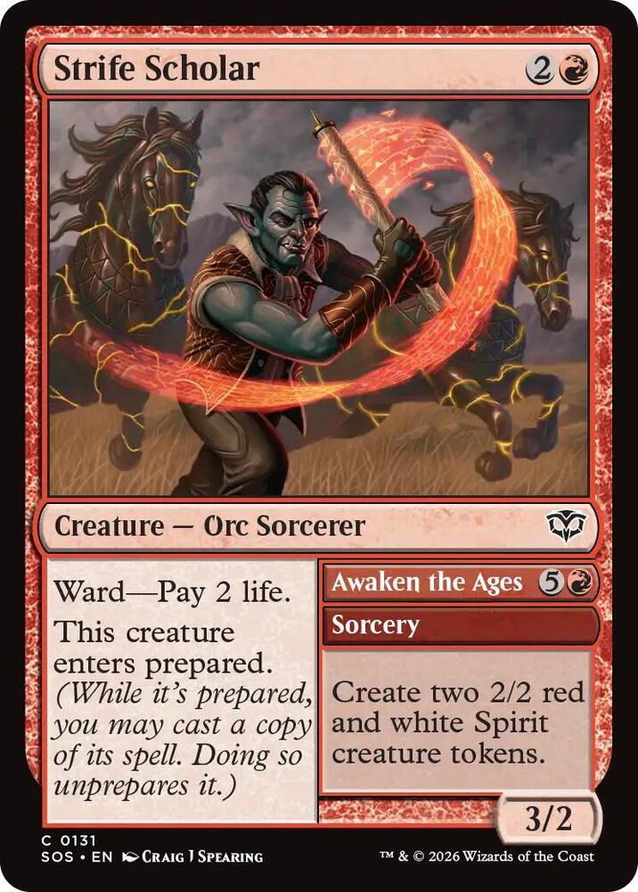 Strife Scholar // Awaken the Ages 131 (Secrets of Strixhaven)  - Foil | Good Games Adelaide SA