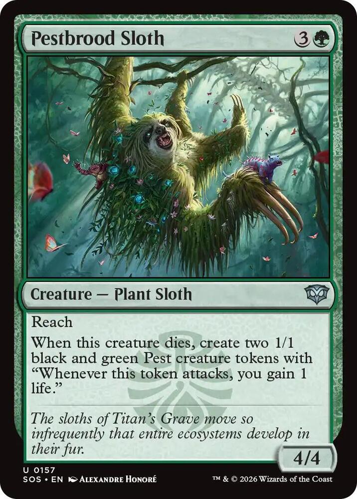 Pestbrood Sloth 157 (Secrets of Strixhaven)  | Good Games Adelaide SA