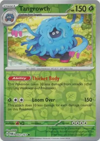 Tangrowth 002/167 (SV06: Twilight Masquerade)  - Reverse Holofoil | Good Games Adelaide SA