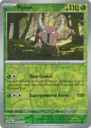 Pinsir 003/167 (SV06: Twilight Masquerade)  - Reverse Holofoil | Good Games Adelaide SA