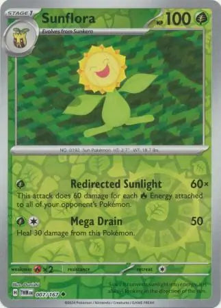 Sunflora 007/167 (SV06: Twilight Masquerade)  - Reverse Holofoil | Good Games Adelaide SA
