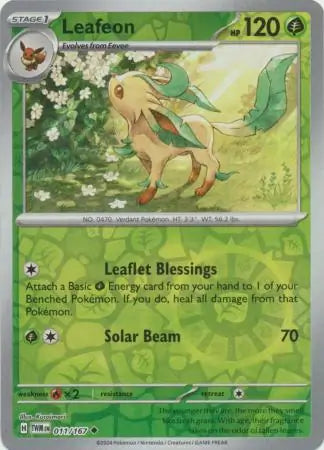 Leafeon 011/167 (SV06: Twilight Masquerade)  - Reverse Holofoil | Good Games Adelaide SA