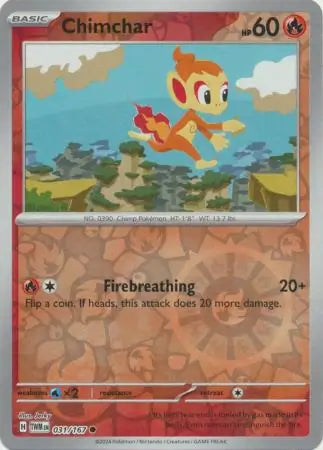 Chimchar 031/167 (SV06: Twilight Masquerade)  - Reverse Holofoil | Good Games Adelaide SA