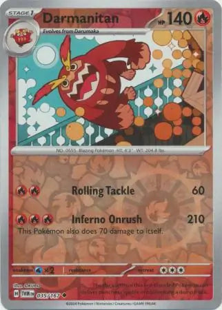 Darmanitan 035/167 (SV06: Twilight Masquerade)  - Reverse Holofoil | Good Games Adelaide SA