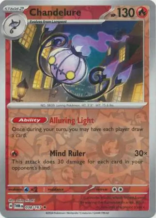Chandelure 038/167 (SV06: Twilight Masquerade)  - Reverse Holofoil | Good Games Adelaide SA
