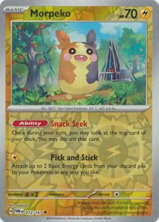 Morpeko 072/167 (SV06: Twilight Masquerade)  - Reverse Holofoil | Good Games Adelaide SA