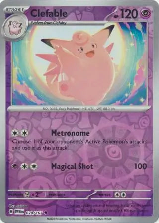 Clefable 079/167 (SV06: Twilight Masquerade)  - Reverse Holofoil
