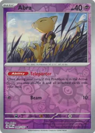 Abra 080/167 (SV06: Twilight Masquerade)  - Reverse Holofoil | Good Games Adelaide SA