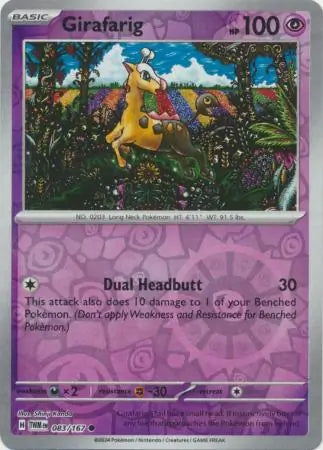 Girafarig 083/167 (SV06: Twilight Masquerade)  - Reverse Holofoil | Good Games Adelaide SA