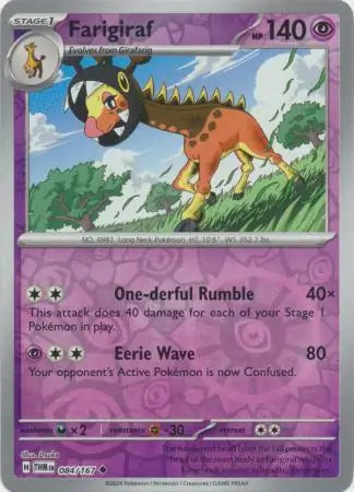 Farigiraf 084/167 (SV06: Twilight Masquerade)  - Reverse Holofoil | Good Games Adelaide SA