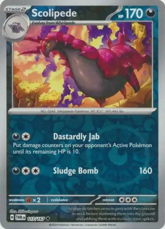 Scolipede 117/167 (SV06: Twilight Masquerade)  - Reverse Holofoil | Good Games Adelaide SA
