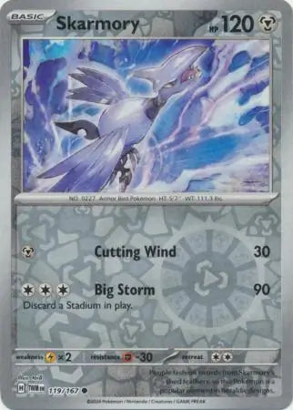Skarmory 119/167 (SV06: Twilight Masquerade)  - Reverse Holofoil | Good Games Adelaide SA