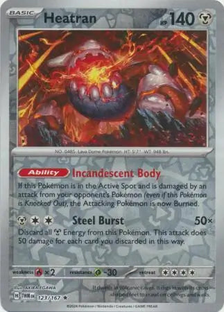 Heatran 123/167 (SV06: Twilight Masquerade)  - Reverse Holofoil | Good Games Adelaide SA