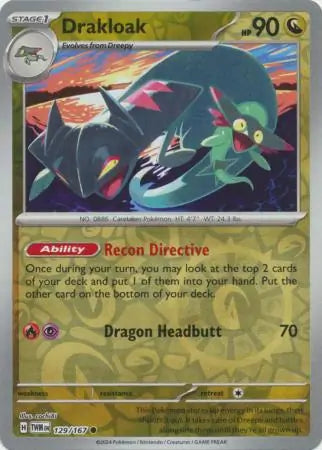 Drakloak 129/167 (SV06: Twilight Masquerade)  - Reverse Holofoil | Good Games Adelaide SA