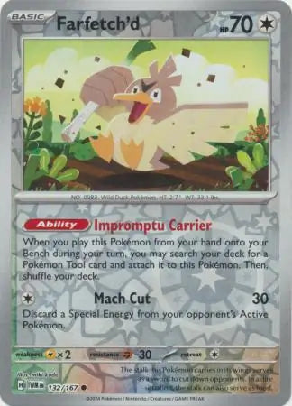 Farfetch'd 132/167 (SV06: Twilight Masquerade)  - Reverse Holofoil | Good Games Adelaide SA