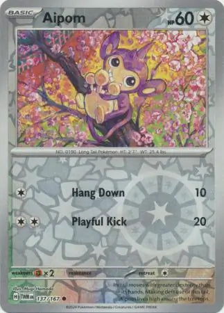 Aipom 137/167 (SV06: Twilight Masquerade)  - Reverse Holofoil | Good Games Adelaide SA