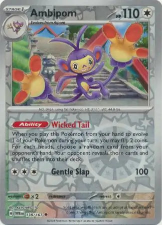 Ambipom 138/167 (SV06: Twilight Masquerade)  - Reverse Holofoil | Good Games Adelaide SA