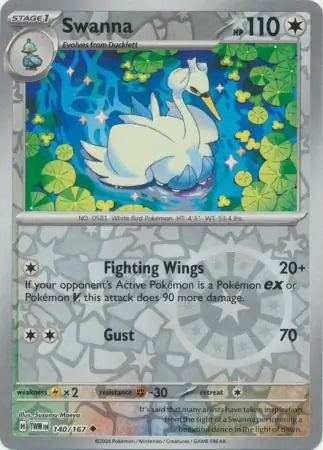 Swanna 140/167 (SV06: Twilight Masquerade)  - Reverse Holofoil | Good Games Adelaide SA