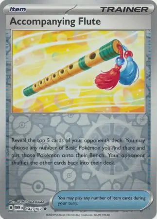Accompanying Flute 142/167 (SV06: Twilight Masquerade)  - Reverse Holofoil | Good Games Adelaide SA