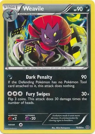 Weavile 70/99 (Next Destinies)  - Reverse Holofoil | Good Games Adelaide SA