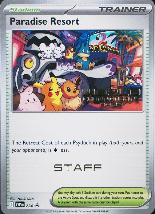 Paradise Resort World Championships 2025 Staff 224 (SV: Scarlet & Violet Promo Cards)  | Good Games Adelaide SA