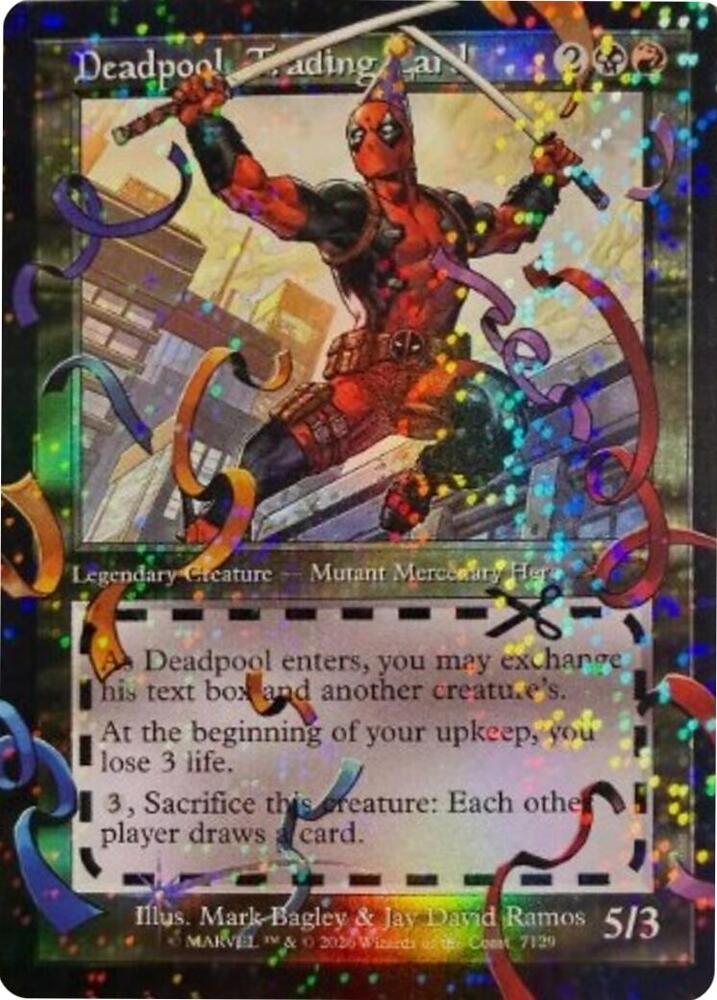 Deadpool Trading Card 7129 Pool Party Foil 7129 (Secret Lair Drop Series)  - Foil | Good Games Adelaide SA