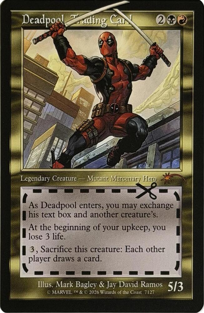 Deadpool Trading Card 7127 7127 (Secret Lair Drop Series)  - Foil | Good Games Adelaide SA