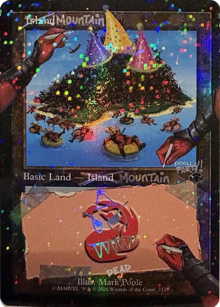 Mountain 7128 Pool Party Foil 7128 (Secret Lair Drop Series)  - Foil | Good Games Adelaide SA