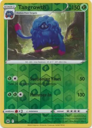 Tangrowth 005/159 (Crown Zenith)  - Reverse Holofoil | Good Games Adelaide SA