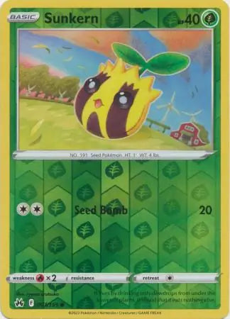 Sunkern 007/159 (Crown Zenith)  - Reverse Holofoil | Good Games Adelaide SA