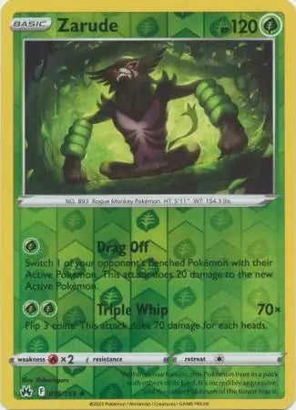 Zarude 016/159 (Crown Zenith)  - Reverse Holofoil | Good Games Adelaide SA