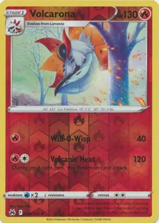Volcarona 025/159 (Crown Zenith)  - Reverse Holofoil | Good Games Adelaide SA