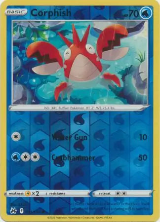 Corphish 033/159 (Crown Zenith)  - Reverse Holofoil | Good Games Adelaide SA