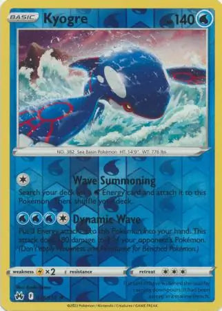 Kyogre 036/159 (Crown Zenith)  - Reverse Holofoil | Good Games Adelaide SA