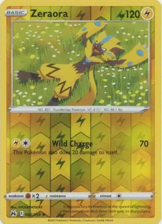 Zeraora 052/159 (Crown Zenith)  - Reverse Holofoil | Good Games Adelaide SA