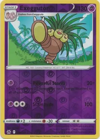 Exeggutor 058/159 (Crown Zenith)  - Reverse Holofoil | Good Games Adelaide SA