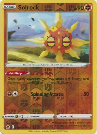 Solrock 069/159 (Crown Zenith)  - Reverse Holofoil | Good Games Adelaide SA