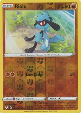 Riolu 071/159 (Crown Zenith)  - Reverse Holofoil | Good Games Adelaide SA
