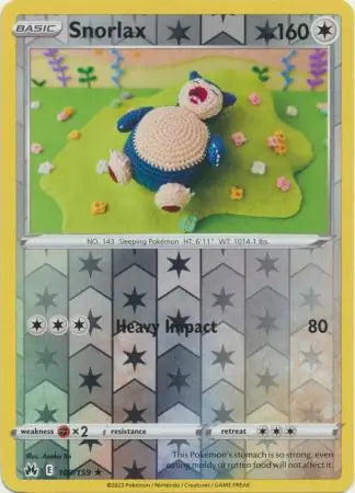 Snorlax 109/159 (Crown Zenith)  - Reverse Holofoil | Good Games Adelaide SA