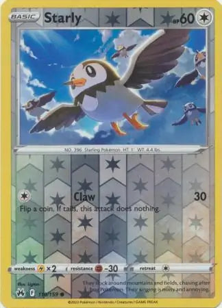 Starly 110/159 (Crown Zenith)  - Reverse Holofoil | Good Games Adelaide SA