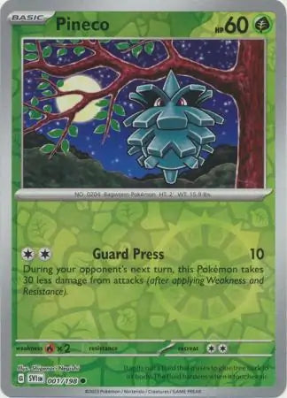 Pineco 001/198 (SV01: Scarlet & Violet Base Set)  - Reverse Holofoil | Good Games Adelaide SA