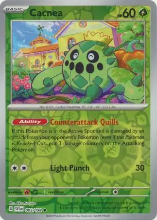 Cacnea 005/198 (SV01: Scarlet & Violet Base Set)  - Reverse Holofoil | Good Games Adelaide SA