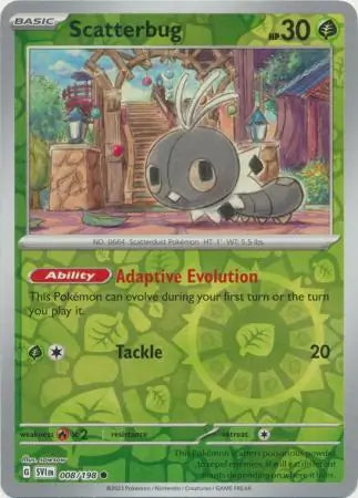 Scatterbug 008/198 (SV01: Scarlet & Violet Base Set)  - Reverse Holofoil | Good Games Adelaide SA