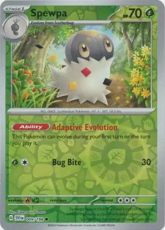 Spewpa 009/198 (SV01: Scarlet & Violet Base Set)  - Reverse Holofoil | Good Games Adelaide SA